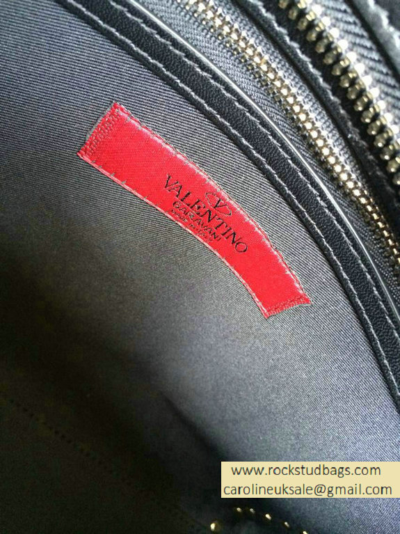 Valentino Garavani Rockstud Double Handle Bag Black(Gold Hardware) 2015 - Click Image to Close