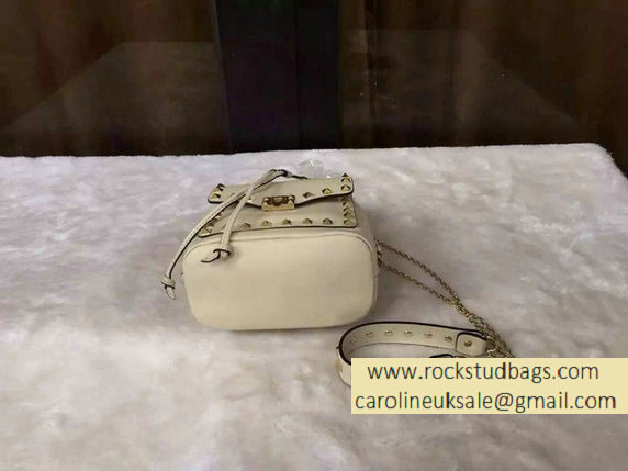 Valentino Garavani Rockstud Pouch in Off-White Calfskin 2015 - Click Image to Close