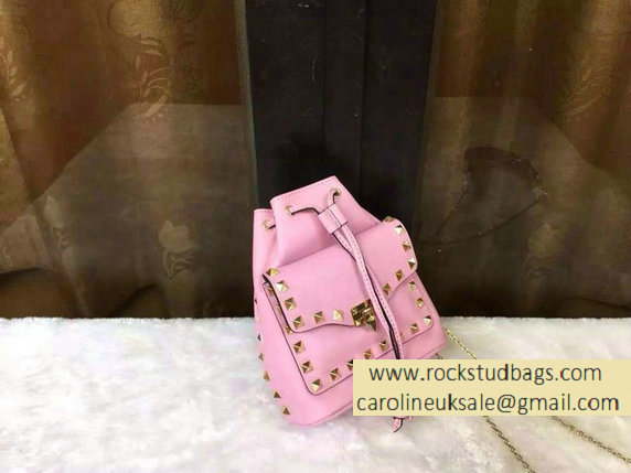 Valentino Garavani Rockstud Pouch in Pink Calfskin 2015