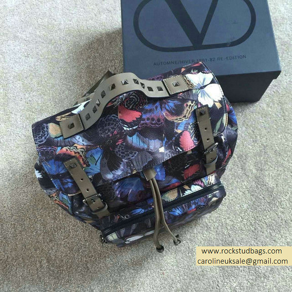 Valentino Nylon Camubutterfly Flap Backpack 2015