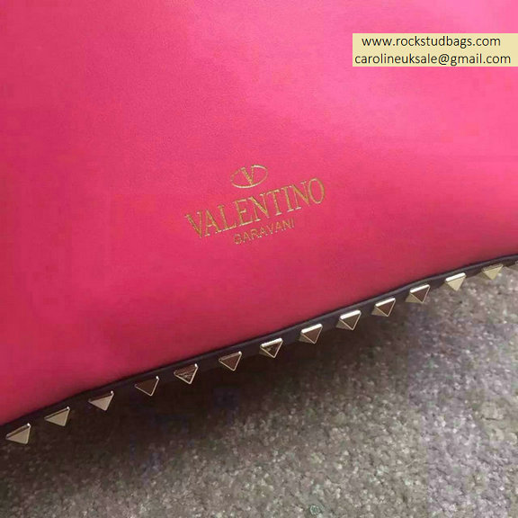 Valentino Multicolor Rosy Rockstud Medium Backpack(Silver Hardware)