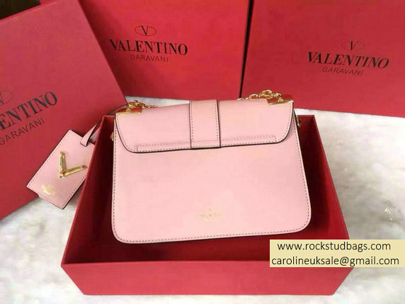 Valentino Chain Shoulder Bag in Pink Calfskin 2015