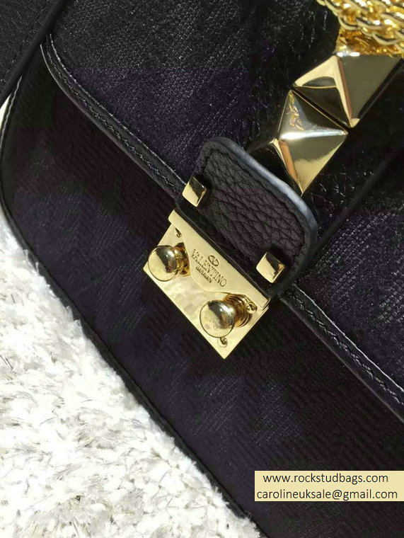 Valentino Small Fabric Chain Shoulder Bag Black 2015 - Click Image to Close