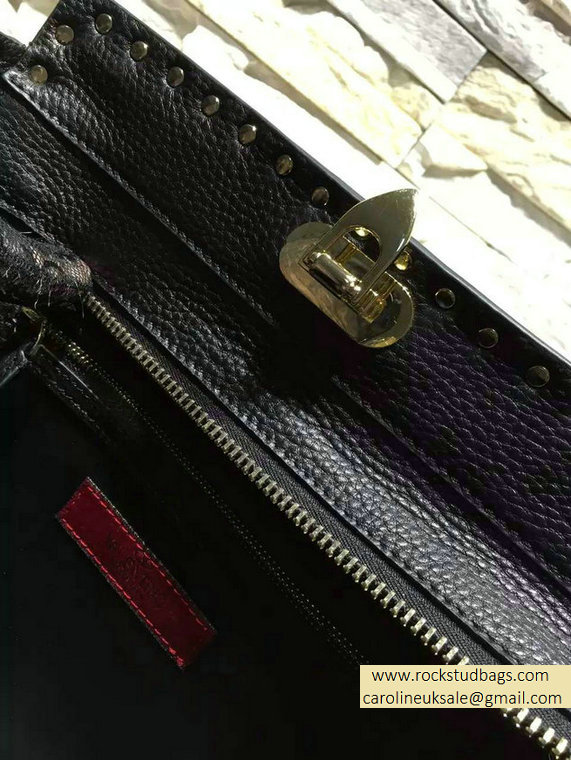 Valentino Fabric Double Handle Bag Black 2015