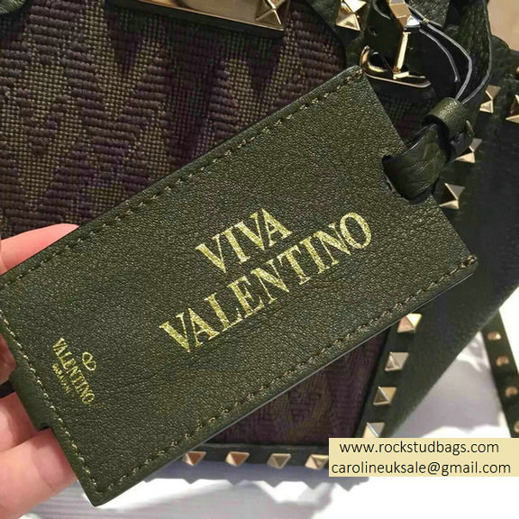 Valentino Green Viva Valentino Rockstud Mini Tote Bag 2015