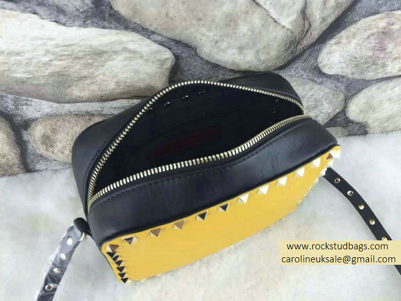 Valentino Colorblock Rockstud Crossbody Bag Yellow/Black - Click Image to Close