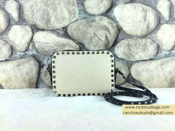 Valentino Colorblock Rockstud Crossbody Bag White/Black - Click Image to Close