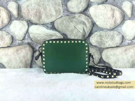Valentino Colorblock Rockstud Crossbody Bag Green/Black - Click Image to Close