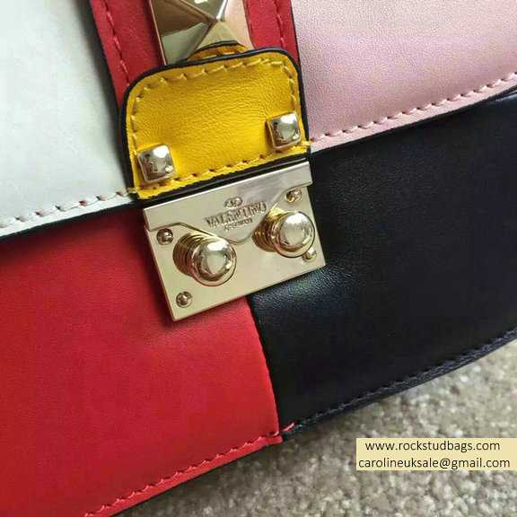 Valentino Multicolor Small Chain Shoulder Bag White/Pink/Red/Black