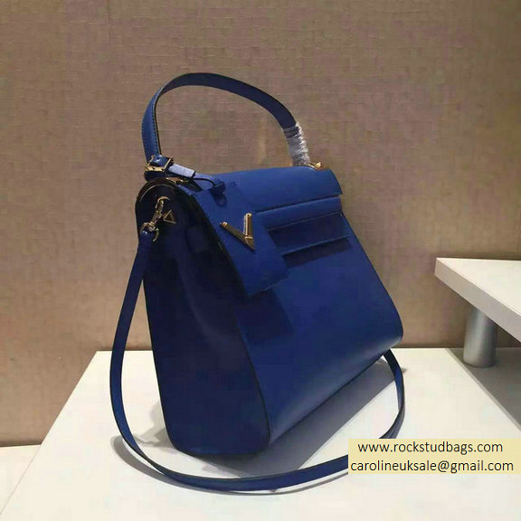 Valentino Single Handle Bag in Blue Calfskin 2015 - Click Image to Close