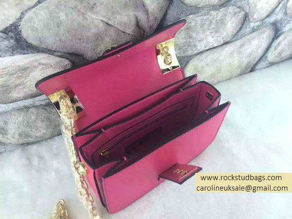 Valentino Chain Shoulder Bag in Rosy Calfskin 2015