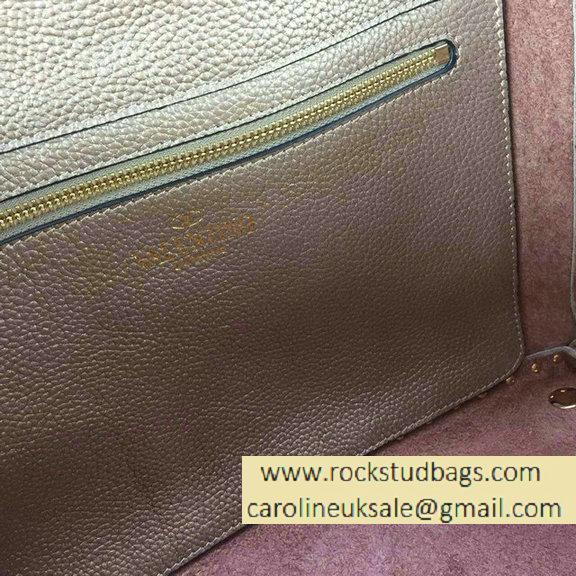 Valentino Rockstud Medium Tote in Metallic Calfskin 2015 - Click Image to Close