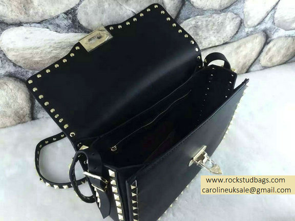 Valentino Rockstud Cross-Body Bag in Black Calfskin - Click Image to Close