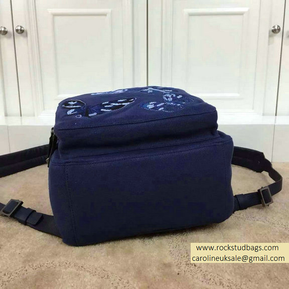 Valentino Blue Butterfly Medium Backpack 2015