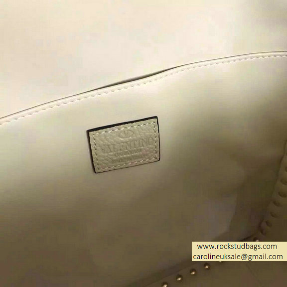 Valentino Fabric Rockstud Medium Backpack Off-White 2015
