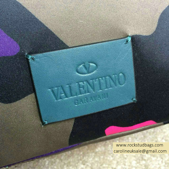 2015 Valentino Garavani Small Backpack in Blue Camouflage Nylon - Click Image to Close