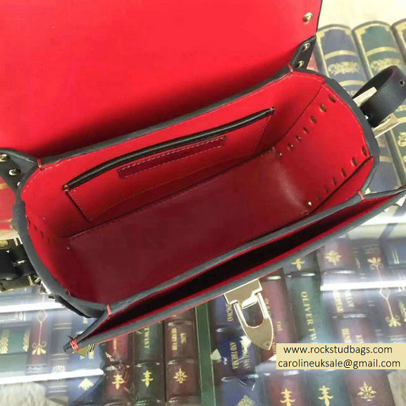 2015 Valentino Rockstud Cross-Body Bag in Two Tone Calfskin Red/Black