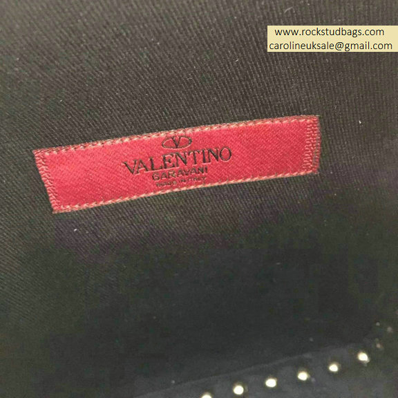 Valentino Black Palm Calfskin Rockstud Small Backpack - Click Image to Close
