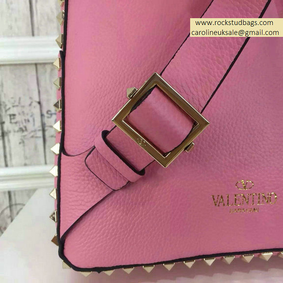 2015 Valentino Pink Palm Calfskin Rockstud Medium Backpack