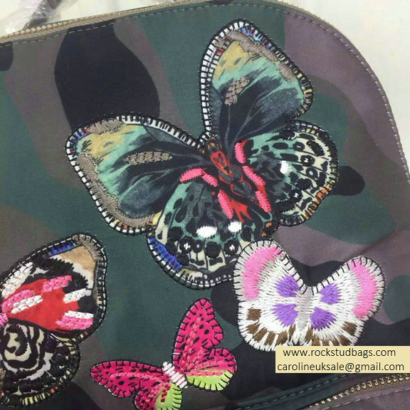 2015 Valentino Camu Butterfly Large Backpack in Camouflage Printed Canvas - Click Image to Close