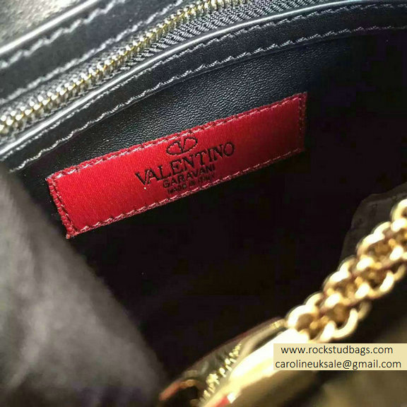 2016 Valentino Black Cafskin Cross Body Bag - Click Image to Close
