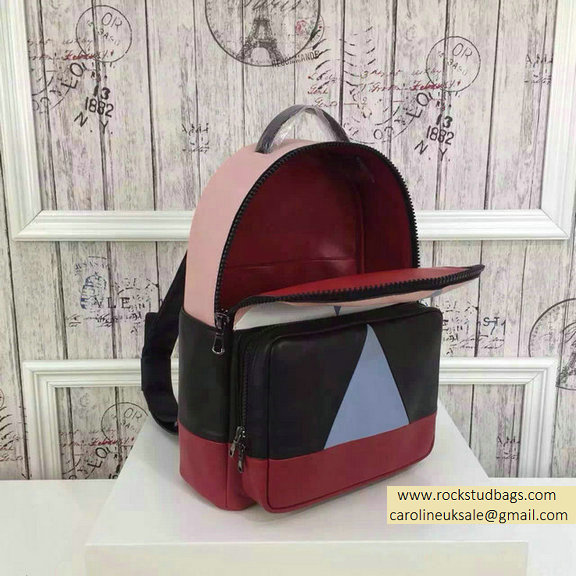 2015 F/W Valentino Medium Color Patchwork Backpack 1 - Click Image to Close