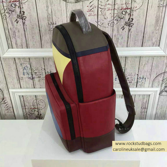 2015 F/W Valentino Large Color Patchwork Backpack 4 - Click Image to Close