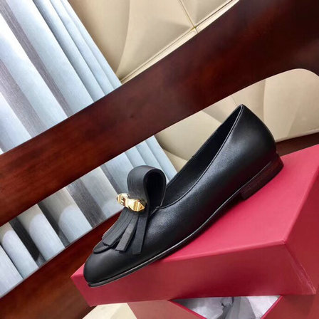 2019 Valentino Fringe Moccasin in Black Leather [190115] - $126.03 ...