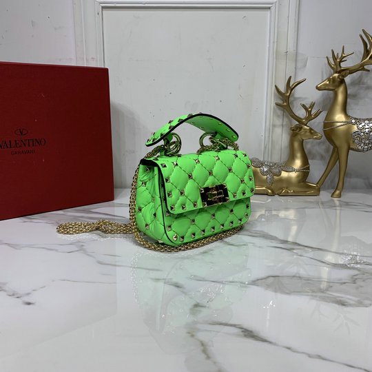 2020 Valentino Micro Rockstud Spike Fluo Calfskin Leather Bag in ...