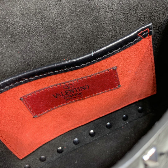 2020 Valentino Mini Rockstud Spike Crinkled Lambskin Bag in Black ...