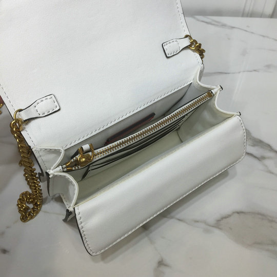 2019 Valentino Mini Vring Chain Bag in White Leather [000904] - $208.01 ...
