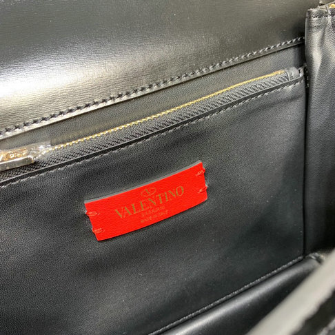 2019 Valentino Rockstud Crossbody Bag in Black Smooth Calfskin Leather ...
