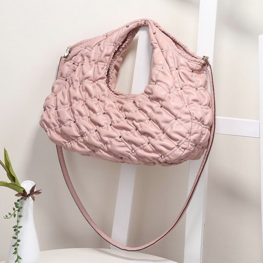 2020 Valentino SpikeMe Hobo Bag in Pink Nappa Leather [1699B] - $299.78 ...