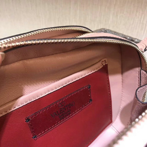 2017 New Valentino Rockstud Spike Camera Bag in Lambskin Leather [2067D ...