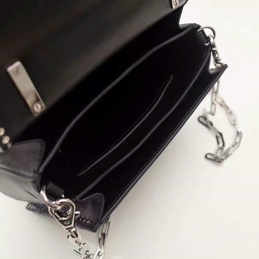 2017 F/W Valentino Small Stud Stitching Single Handle Bag in Black ...