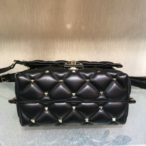 2018 S/S Valentino VLTN Print Candystud Single Handle Bag in Black ...