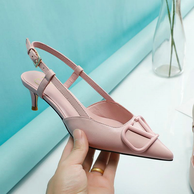 2020 Valentino VLogo Signature Slingback Pump in Pink Calfskin Leather ...
