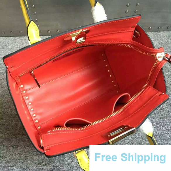 2016 Resort Valentino Four-Color Rockstud Small Double Handle Shopper Bag